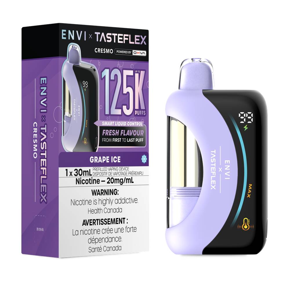 ENVI x OXVA TasteFlex 125K Disposable Vape - Grape Ice